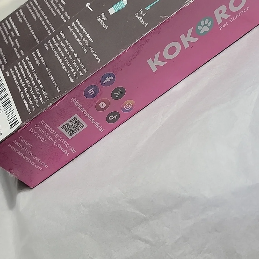 NIB KOKORO Pet Science Bright & Healthy Dog Teeth Dental Care Vet Recommended